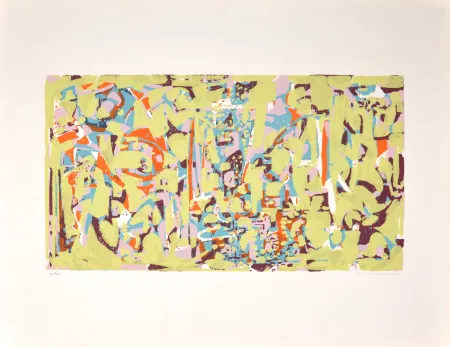 Zeefdruk Raymond - Composition, 1954 - Hand-signed