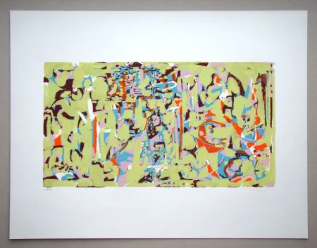 Zeefdruk Raymond - Composition non figuratif