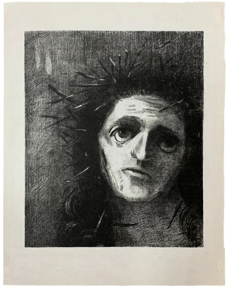 Lithografie Redon - Christ