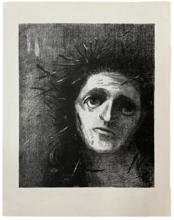 Lithografie Redon - Christ