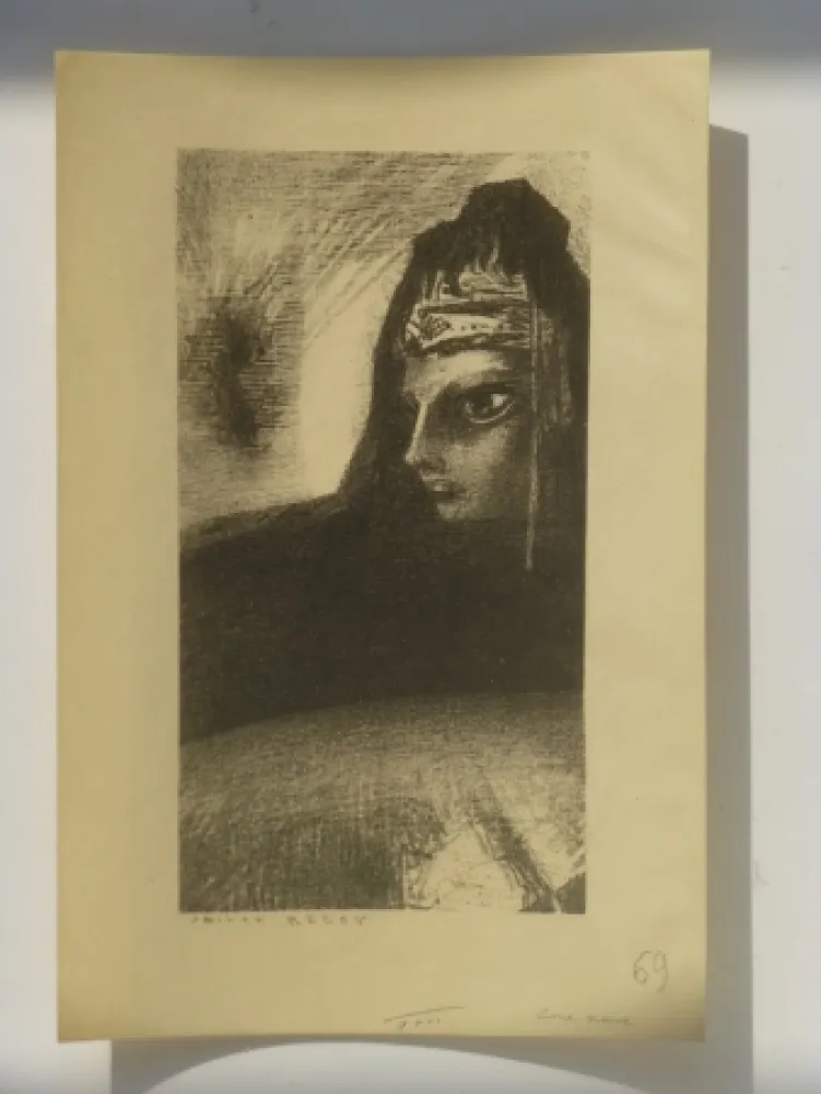 Lithografie Redon - Cime noire