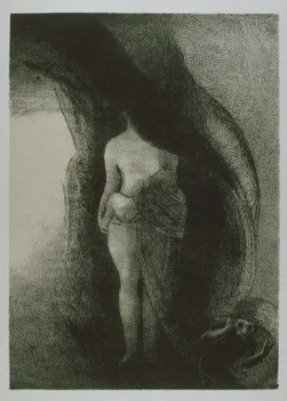 Lithografie Redon - Je suis toujours la grande Isis! Nul n'a encore soulevé mon voile! Mon fruit est le soleil!