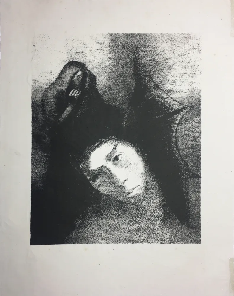 Lithografie Redon - LA TENTATION DE SAINT-ANTOINE (Planche XVIII, 3ème série) 1896