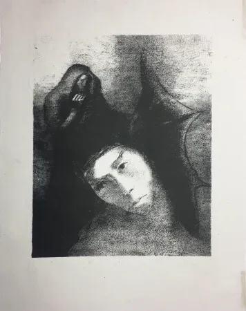 Lithografie Redon - LA TENTATION DE SAINT-ANTOINE (Planche XVIII, 3ème série) 1896