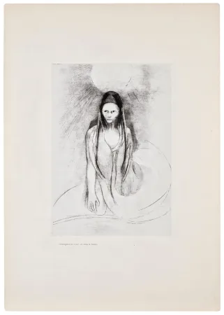 Lithografie Redon - L'intelligence fut à moi! Je devins le Buddha