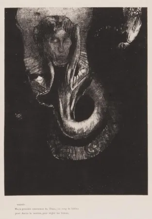 Lithografie Redon - Oannès : moi, la première conscience du chaos...