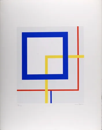 Zeefdruk Reggiani - Abstract Composition, 1974 - Hand-signed!