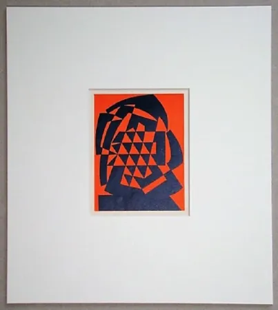 Houtsnede Reggiani - Composizione non figurativo