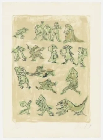 Lithografie Reinhoud - 17 contre