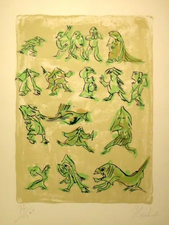 Lithografie Reinhoud - 17 Pour