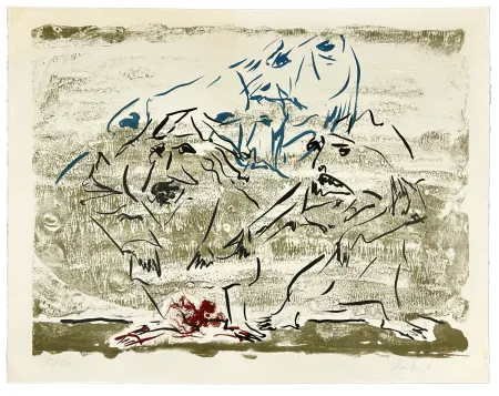 Lithografie Reinhoud - Le sculpteur et son modèle