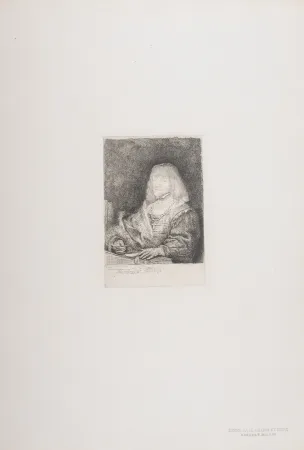 Heliogravure Rembrandt - Homme avec chaine et croix