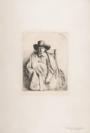 Heliogravure Rembrandt - Portrait de Clément de Jonge