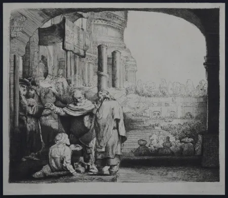 Heliogravure Rembrandt - Saint Pierre guérissant le paralytique
