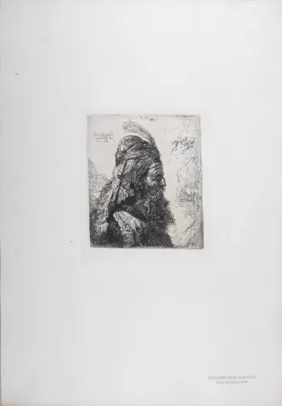 Heliogravure Rembrandt - Troisième tête orientale