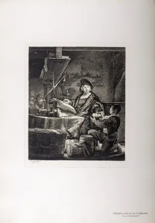 Heliogravure Rembrandt - Uytenbogaert dit Le Peseur d'Or
