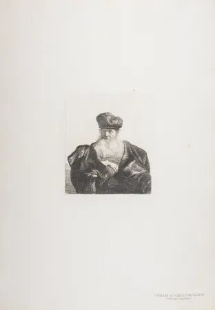 Heliogravure Rembrandt - Vieillard au manteau de velours