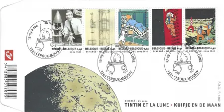 Diepdruk Rémi - Tintin et la Lune - First Day Covers