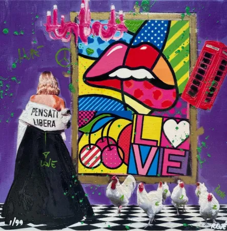 Zeefdruk Renè - A free parade