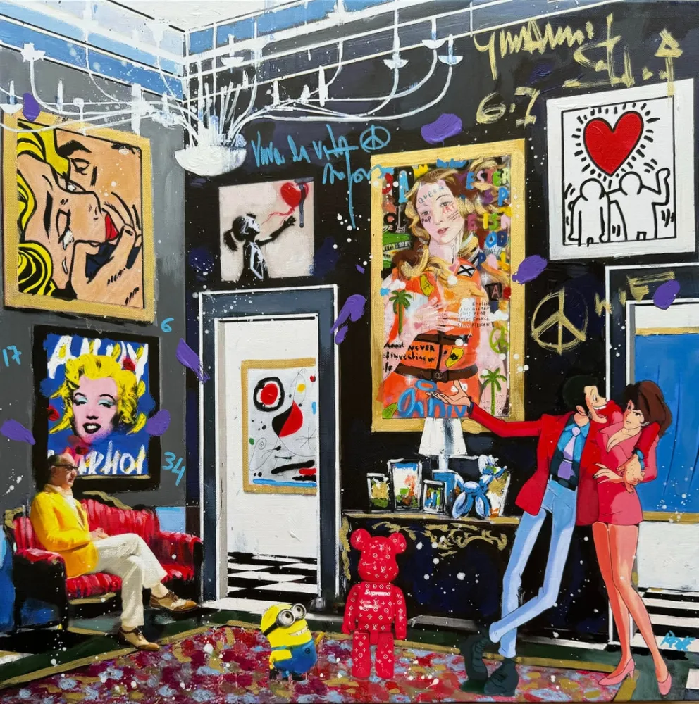 Zeefdruk Renè - Crazy couple