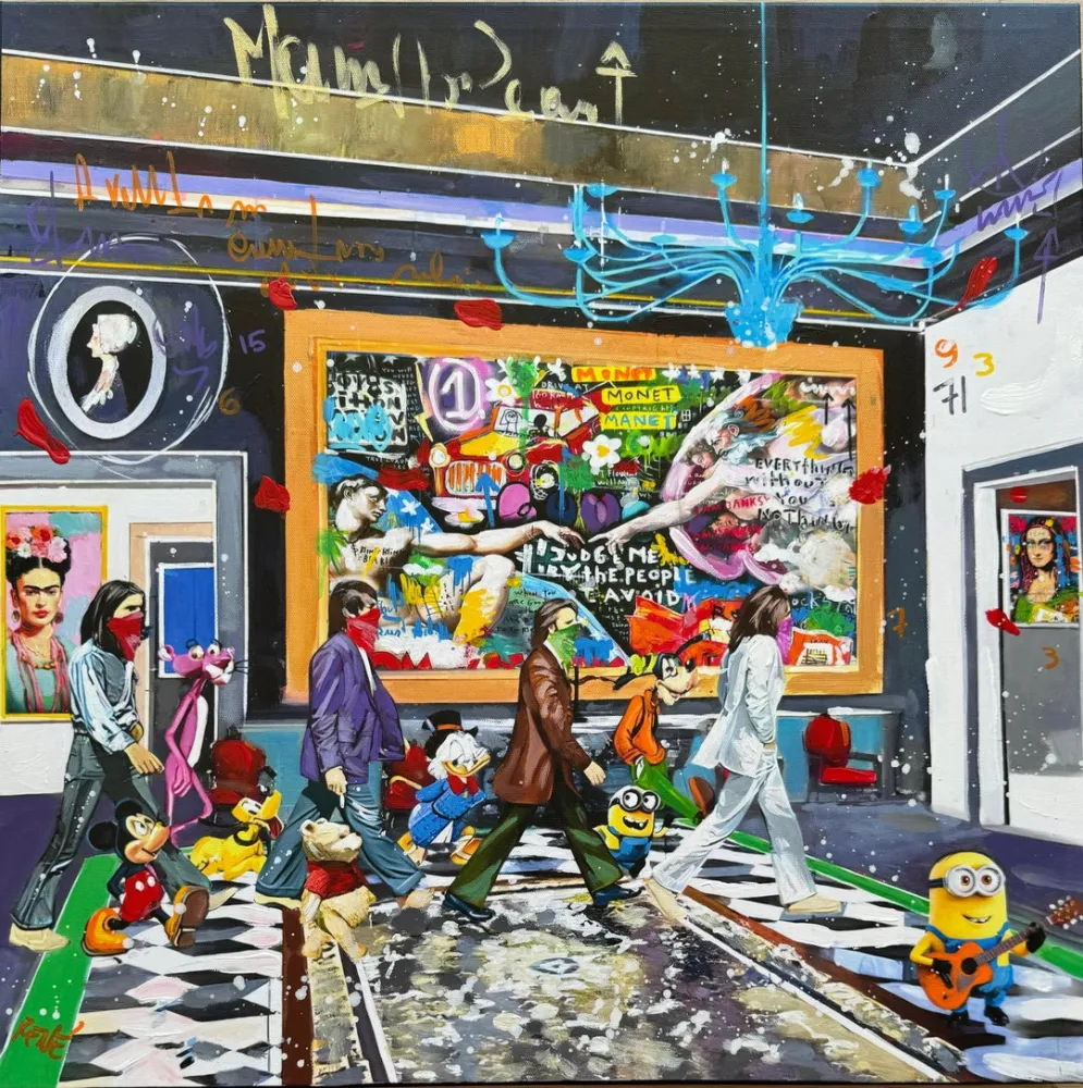 Zeefdruk Renè - Crossing museum 