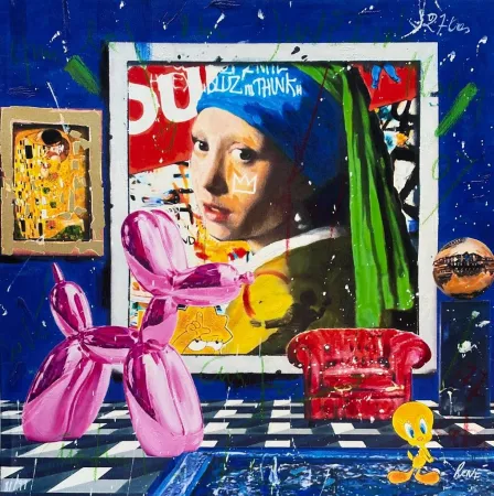 Zeefdruk Renè - Don't worry is not a cat 