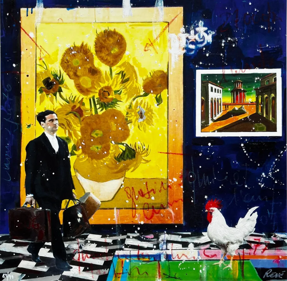 Zeefdruk Renè - Just like the sunflower