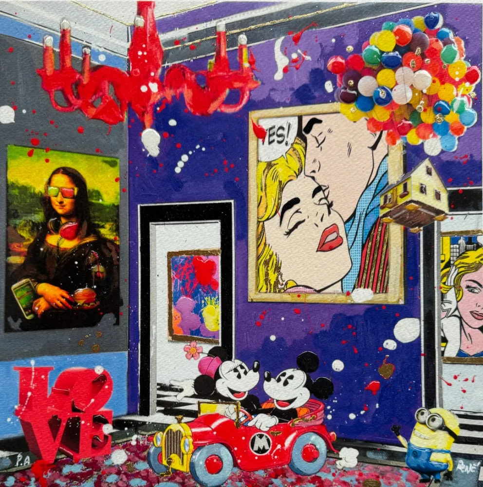 Zeefdruk Renè - Let's fly together