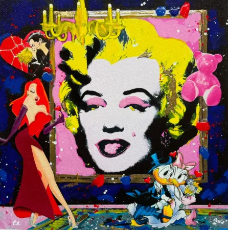 Zeefdruk Renè - Love in comics time