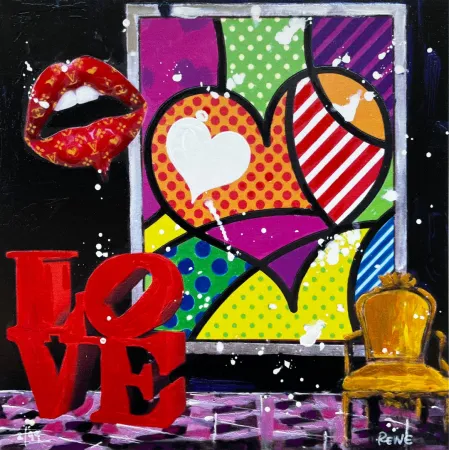 Zeefdruk Renè - My heart is yours 