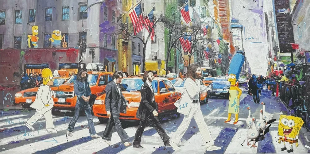 Zeefdruk Renè - Revolution on the road