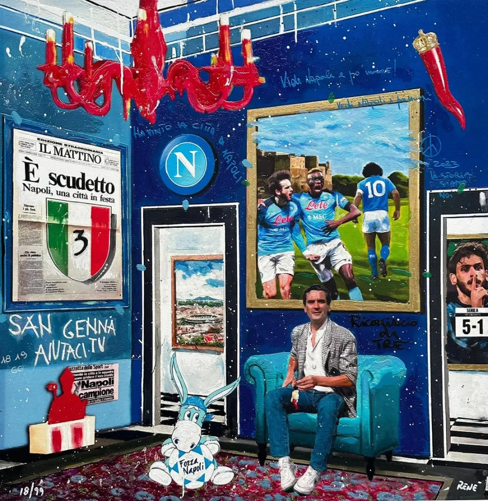 Zeefdruk Renè - Ricomincio da 3