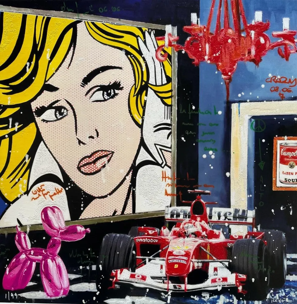 Zeefdruk Renè - The red myth