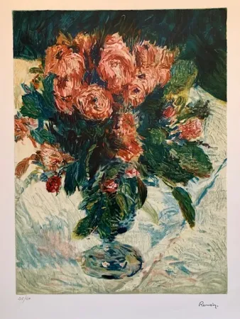 Lithografie Renoir - Bouquet of roses