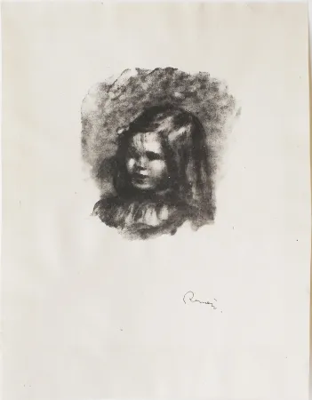 Lithografie Renoir - Claude Renoir, tourné à gauche 