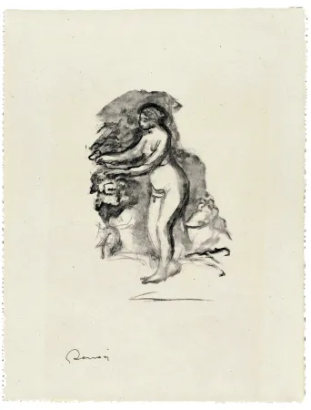 Lithografie Renoir - Femme au cep de vigne