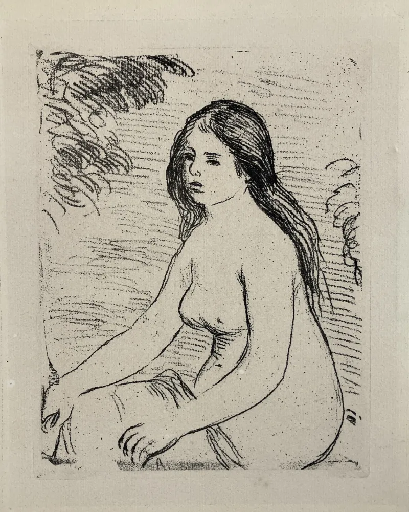 Ets Renoir - Femme nue assise, circa 1906