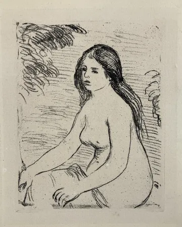 Ets Renoir - Femme nue assise, circa 1906
