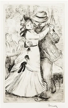 Gravure Renoir - LA DANSE À LA CAMPAGNE (1890)