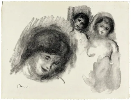 Lithografie Renoir - La Pierre au trois croquis