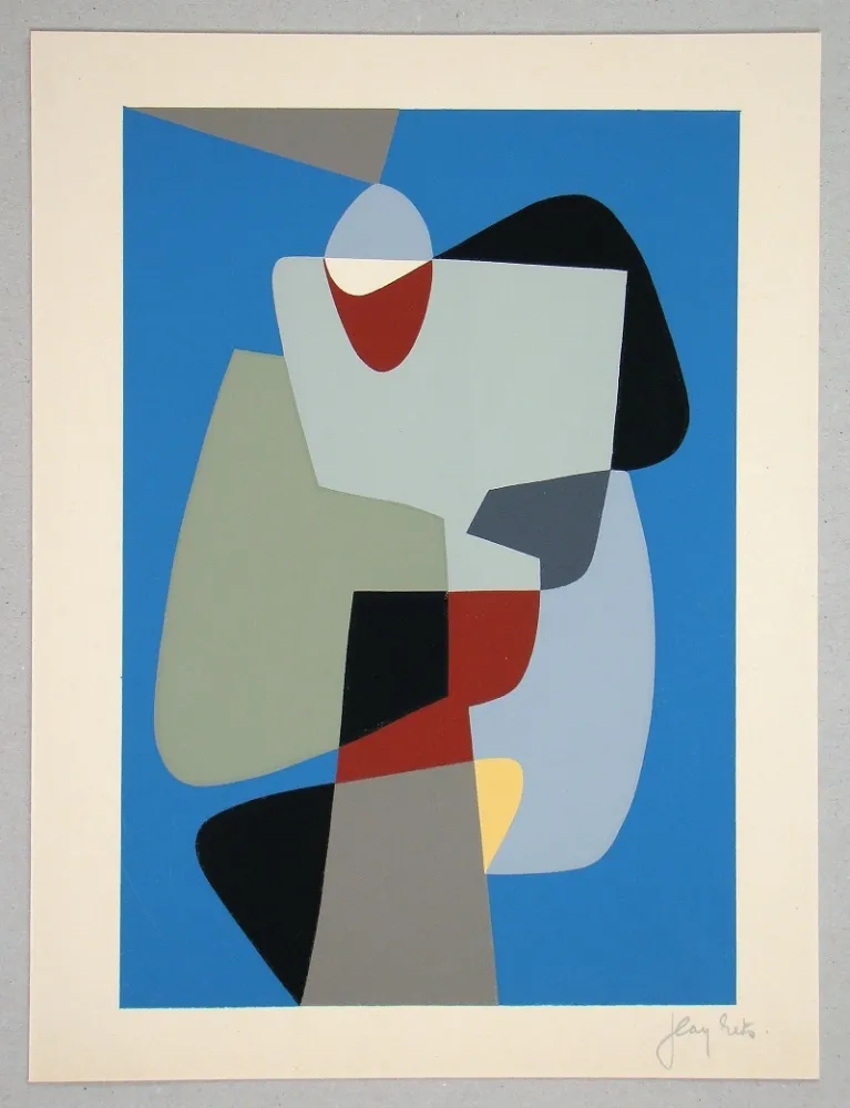 Zeefdruk Rets - Composition pour Art Abstrait 