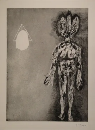 Ets En Aquatint Richier - Femme debout / L’Hydre