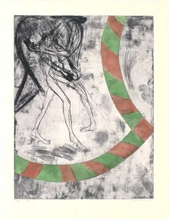 Ets En Aquatint Richman - Erotic Scene