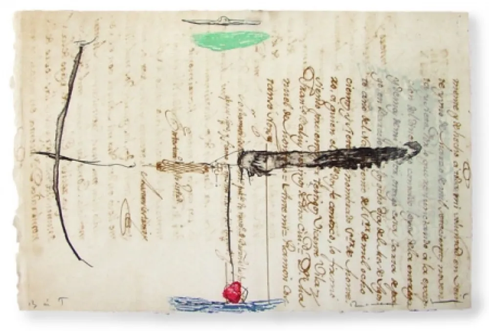 Ets En Aquatint Riera I Arago - Airplane with Red Tail