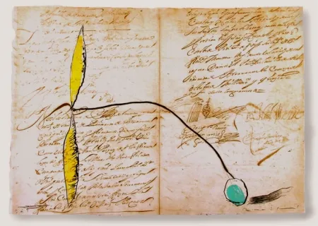 Ets En Aquatint Riera I Arago - Airplane with Yellow Propeller