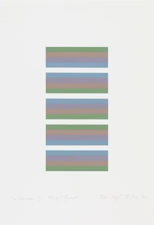 Zeefdruk Riley - Intervals 3, Blue / Green