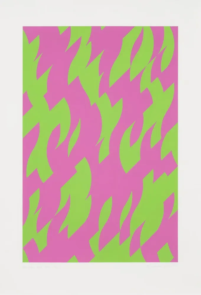 Zeefdruk Riley - Magenta and Green
