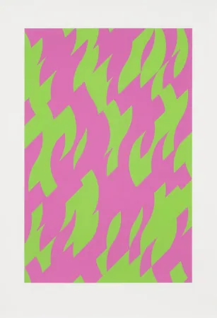 Zeefdruk Riley - Magenta and Green