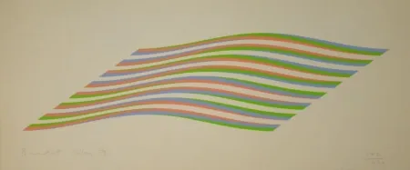 Zeefdruk Riley - Untitled (Waves)