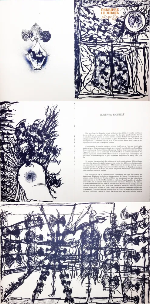 Geïllustreerd Boek Riopelle - Derrière le Miroir n° 232. 9 LITHOGRAPHIES ORIGINALES (1979).
